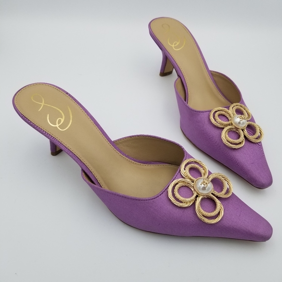 Sam Edelman Shoes - Sam Edelman Brit Tour Kitten Heel Mules, Lilac (Light Purple), Women's 8.5